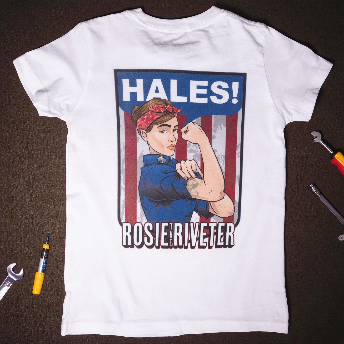 Rosie the Riveter Unisex Tee Shirt by Hales Speed Shop