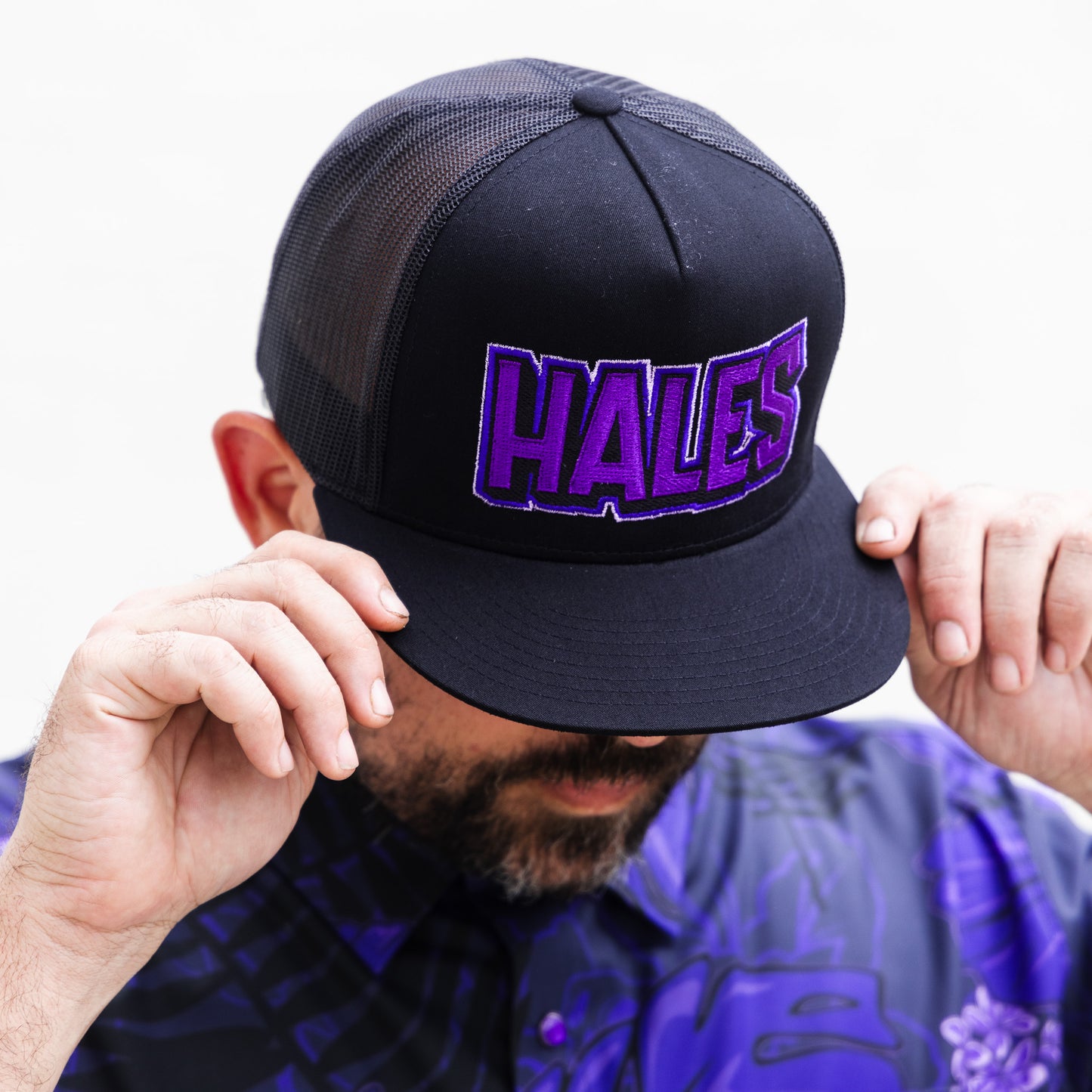 The Purple Luau Flat Bill Trucker by Hales Speed Shop