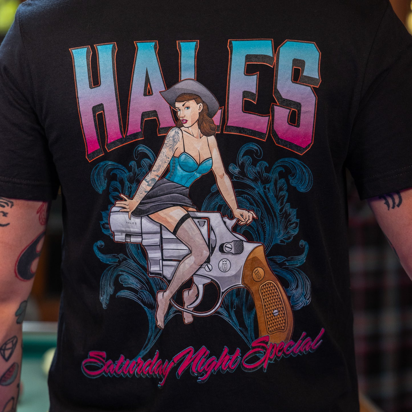 Saturday Night Special Unixex Tee Shirt by Hales Speed Shop