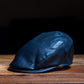 The Springwood Slasher Black Leatherette Flat Cap Hales Speed Shop X FunkyBrims Collab (with Pin)