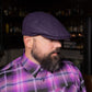 The Live Wire Purple Tweed Flat Cap Hales Speed Shop X FunkyBrims Collab (with Pin)
