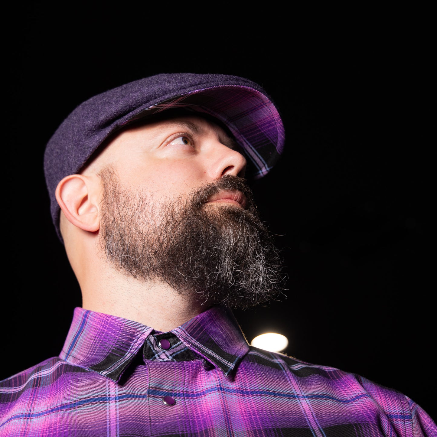 The Live Wire Purple Tweed Flat Cap Hales Speed Shop X FunkyBrims Collab (with Pin)