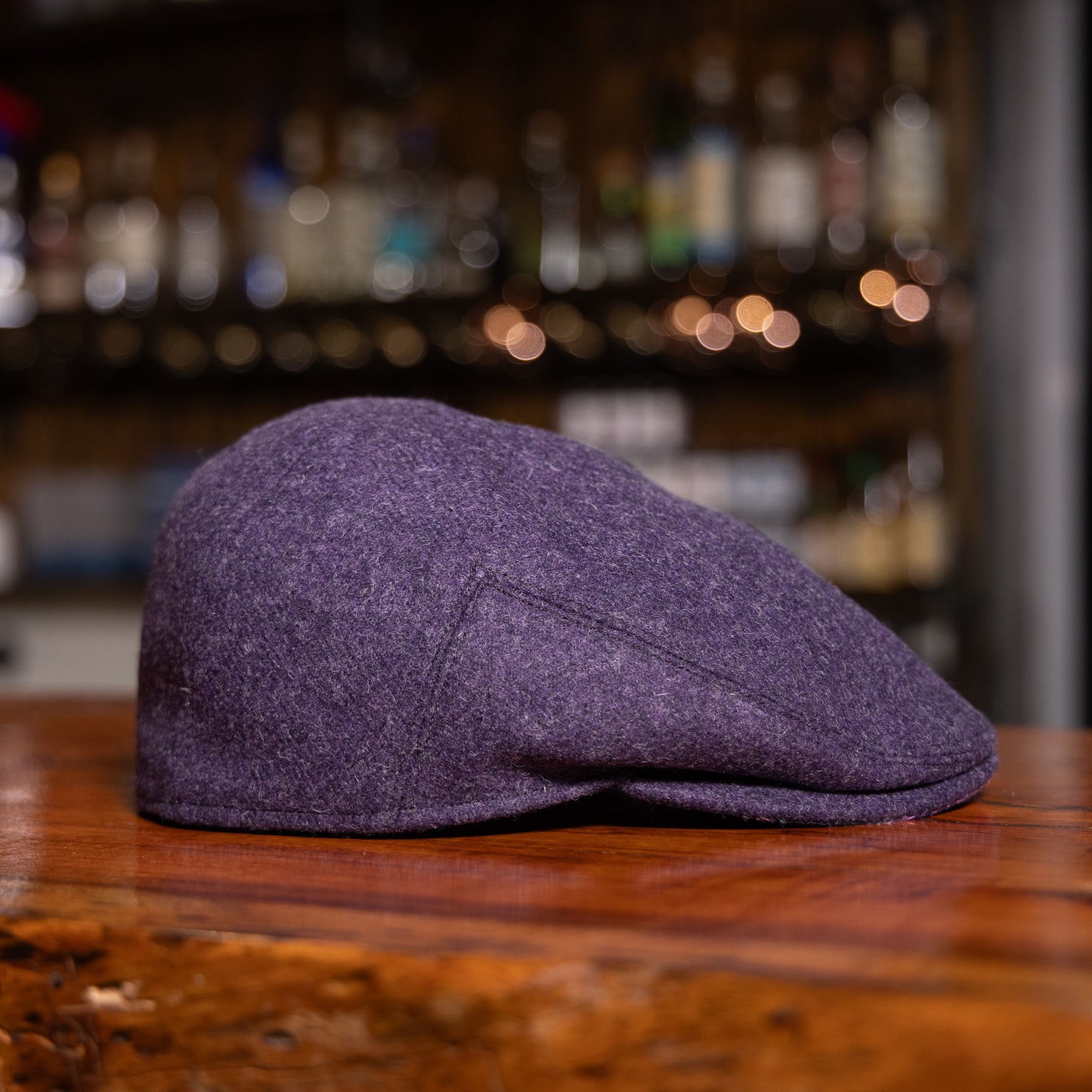 The Live Wire Purple Tweed Flat Cap Hales Speed Shop X FunkyBrims Collab (with Pin)