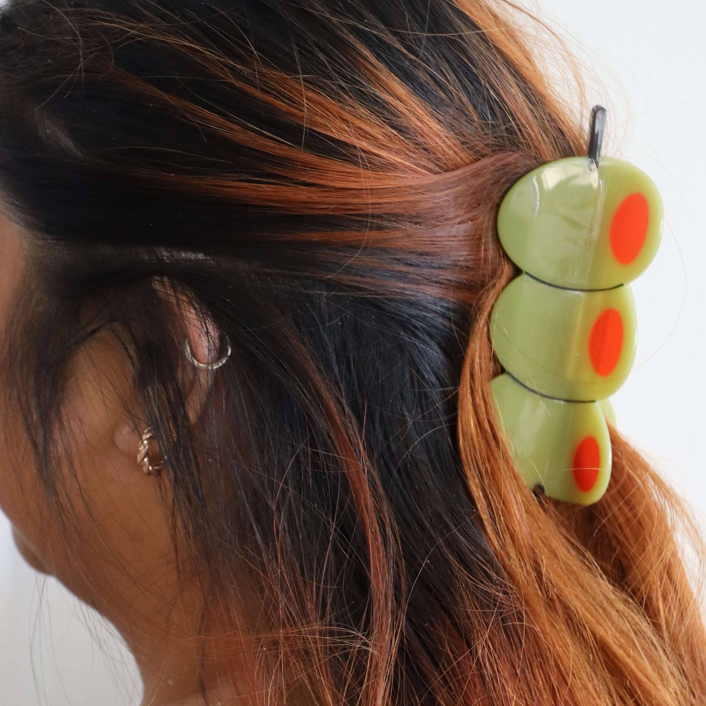 Olive Hair Claw Clip XL