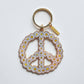 Peace Daisy Enamel Keychain