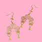 Abstract Organic Brass Dangle Earrings