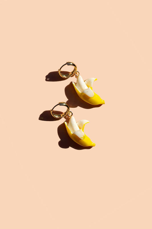 18k Gold Plated Banana Earrings