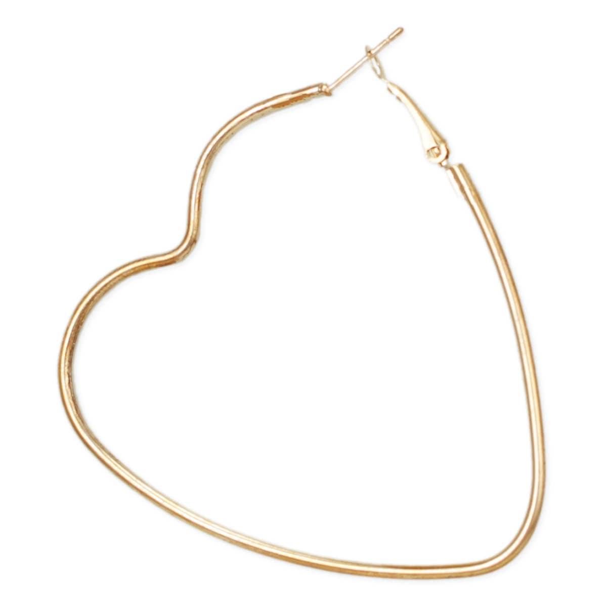 All the Love Gold Heart Hoop Earrings