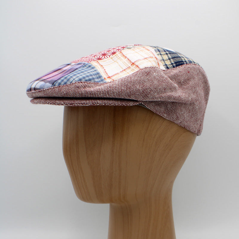 The "Red Patch" Summer Patchwork Cap by Hologramme Paris