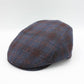 The "Navy Blue Plaid" Wool Flat Cap by Hologramme Paris