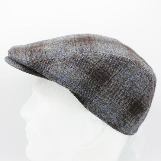 The "Gray Plaid" Wool Flat Cap by Hologramme Paris