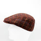 The "Rusty Bright Plaid" Wool Flat Cap by Hologramme Paris