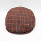 The "Rusty Bright Plaid" Wool Flat Cap by Hologramme Paris