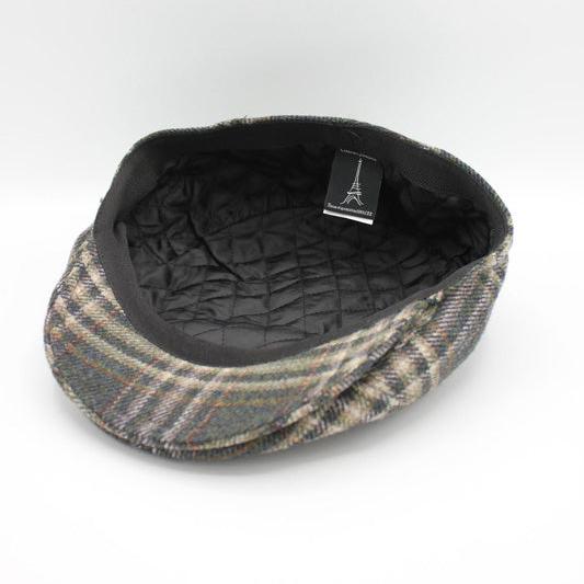 The "Green Plaid" Wool Pub Cap by Hologramme Paris