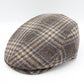 The "Beige Plaid" Wool Flat Cap by Hologramme Paris