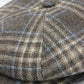 The "Beige Plaid" Wool Newsboy Cap by Hologramme Paris