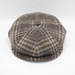 The "Beige Plaid" Wool Newsboy Cap by Hologramme Paris