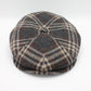 The "Black Plaid" Wool Newsboy Cap by Hologramme Paris