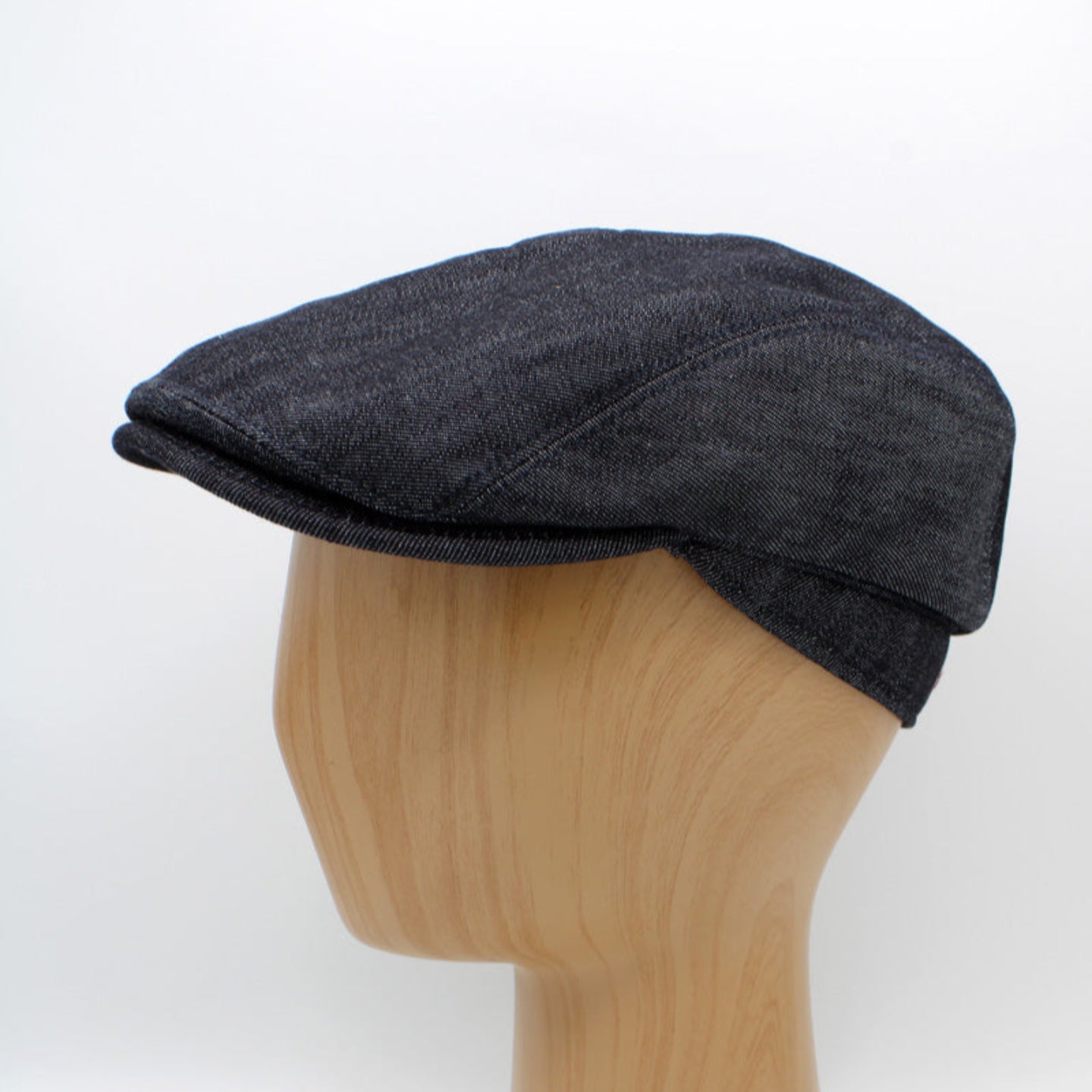 The "Shadow" - Black Denim Summer Flat Cap by Hologramme Paris