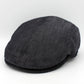 The "Shadow" - Black Denim Summer Flat Cap by Hologramme Paris