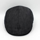The "Shadow" - Black Denim Summer Flat Cap by Hologramme Paris