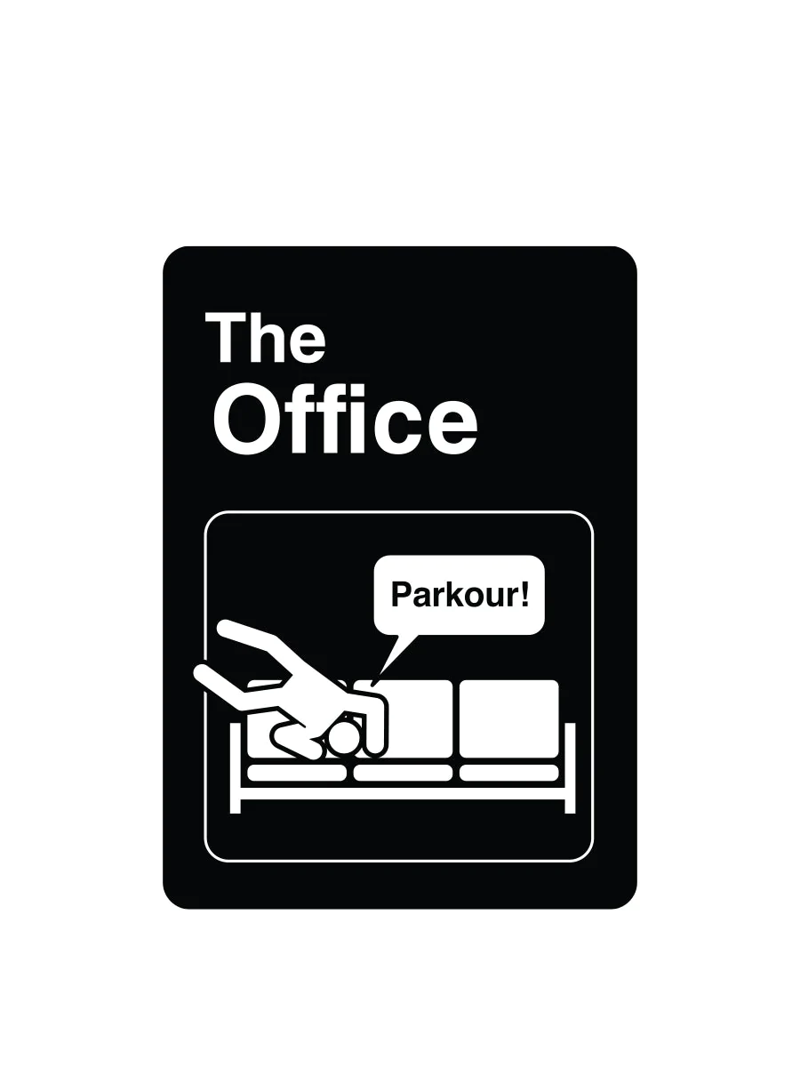 The Office: "Parkour!" Novelty Sticker