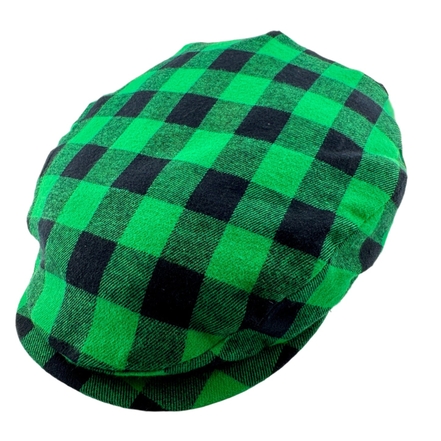 The "Hooligan" - Green Buffalo Plaid Flat Cap - Laird Hatters x FunkyBrims