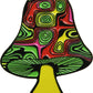 Enamel Pin - Mushroom - Groovy Multicolor Swirl - Red / Green / Yellow
