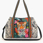 Tropical Leopard Embellished Tote