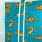 Tiger Teal Quilted Tote Bag