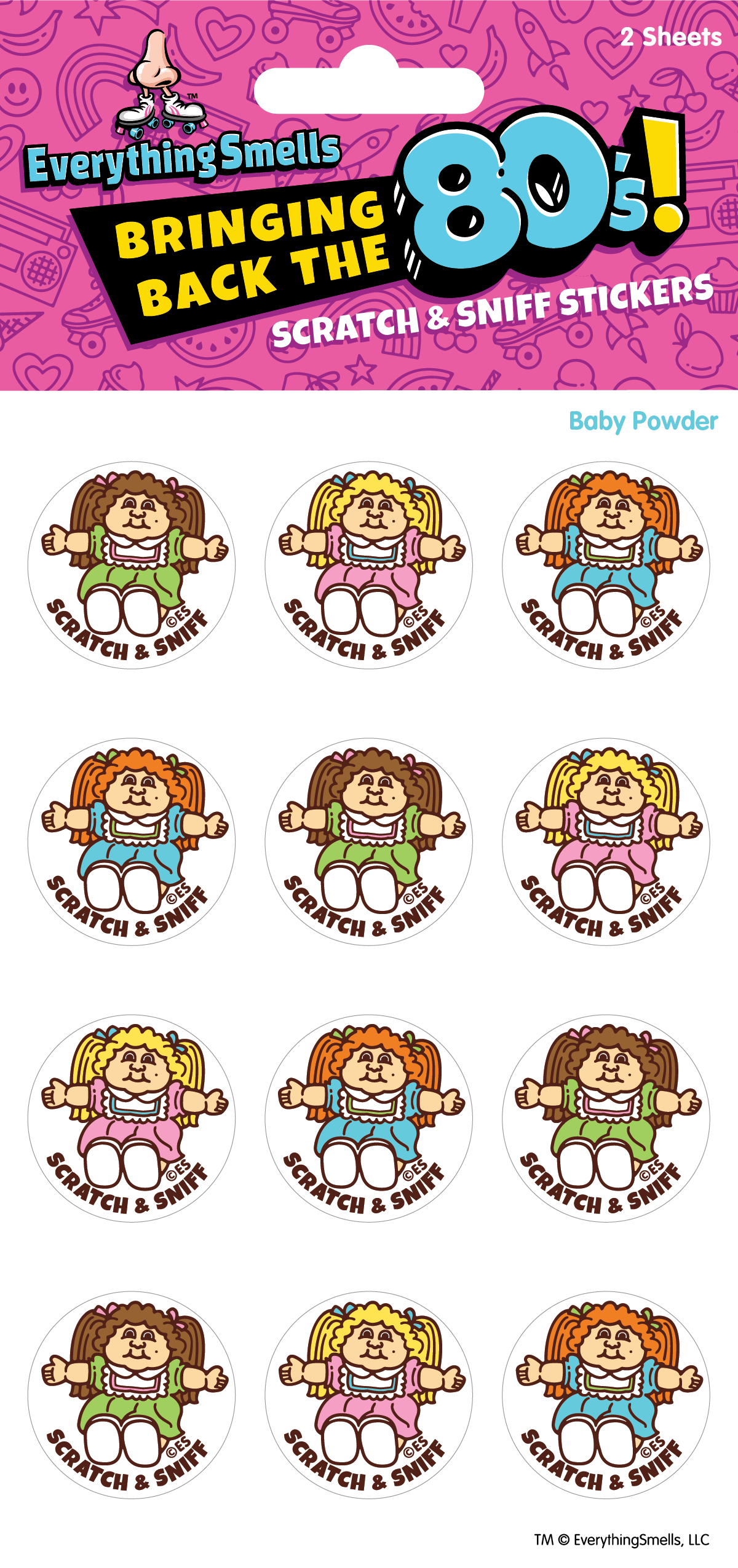 Baby Powder Doll Scratch & Sniff Stickers
