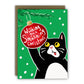 Funny Christmas Card - Smashing Christmas Cat and Bauble