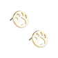 Gold Paw Post Earring