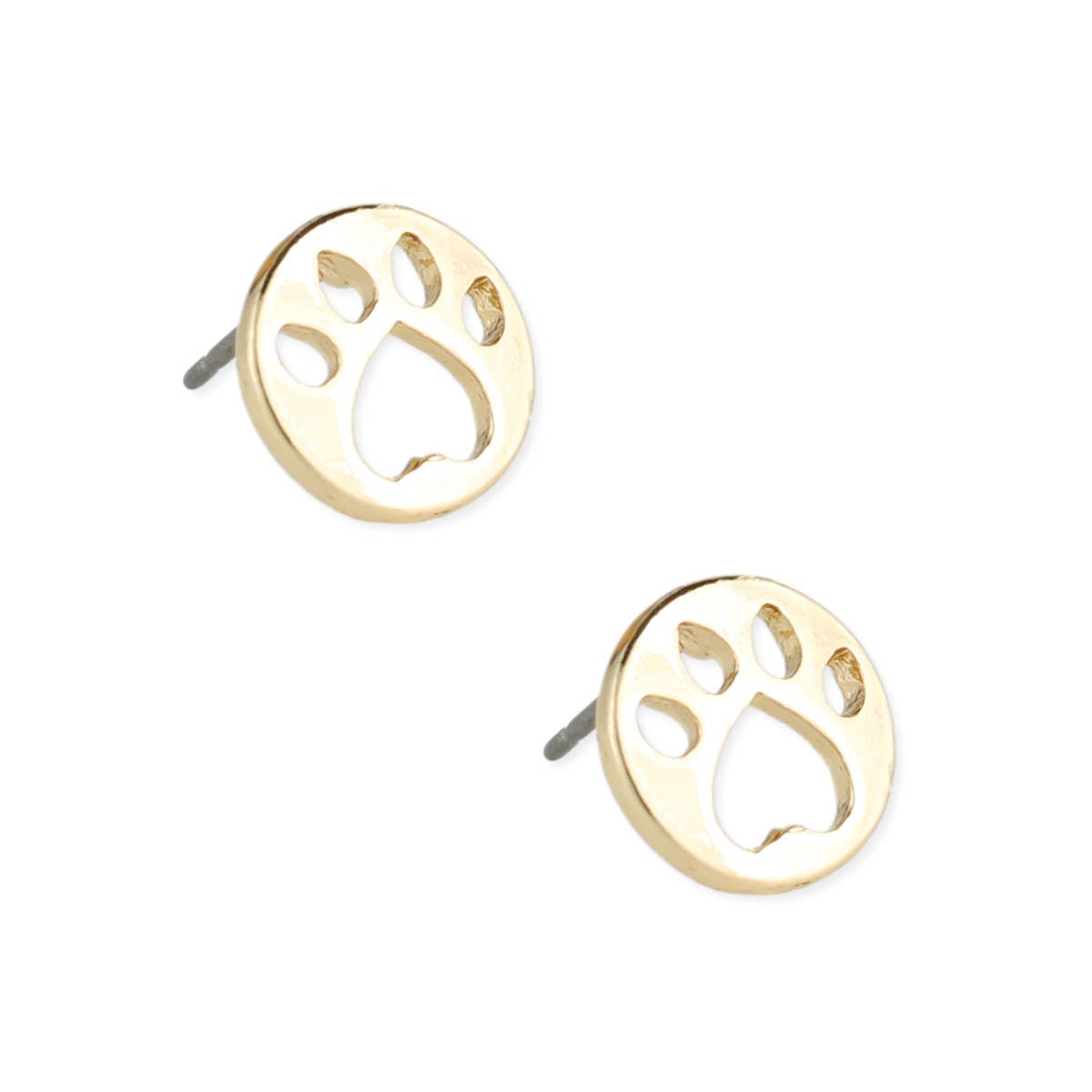 Gold Paw Post Earring