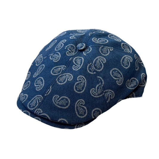 The "Blue Star Paisley" Lightweight Summer Newsboy by FunkyBrims