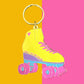 Roller Skate Preppy Gold Keychain