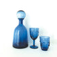 Blue Face Wine Glass