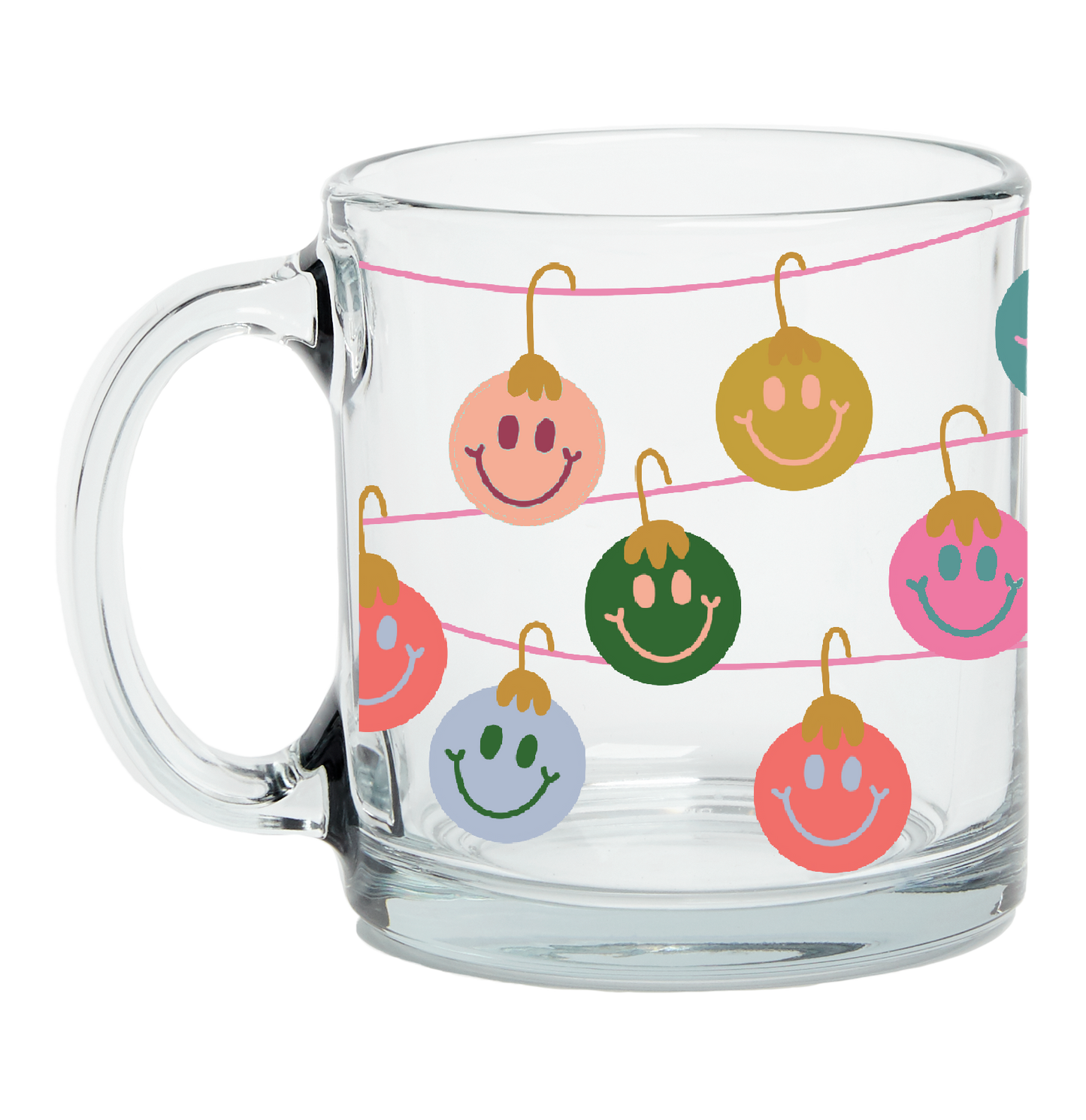 Holiday Clear Glass Mug