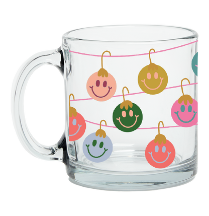 Holiday Clear Glass Mug