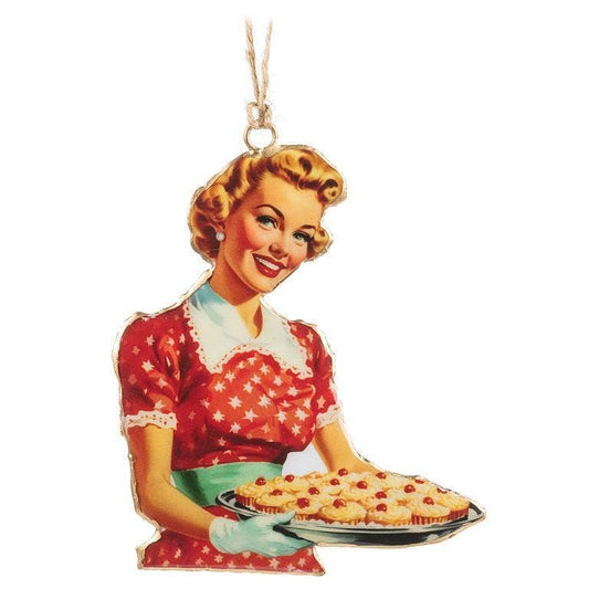 Retro Happy Hostess Ornament