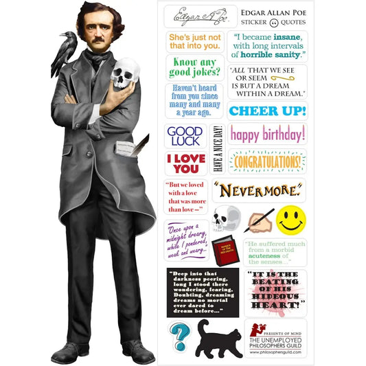 Edgar Allan Poe Quotable Sticker Card