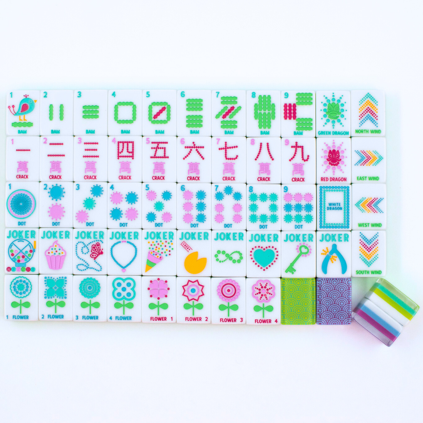 Crystal Confetti Lemon-Lime | Mahjong with a Sprinkle of Color and Joy