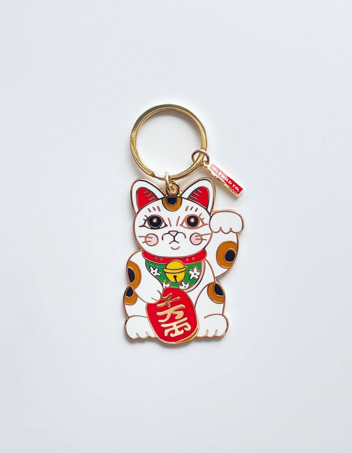 Maneki Neko Enamel Keychain