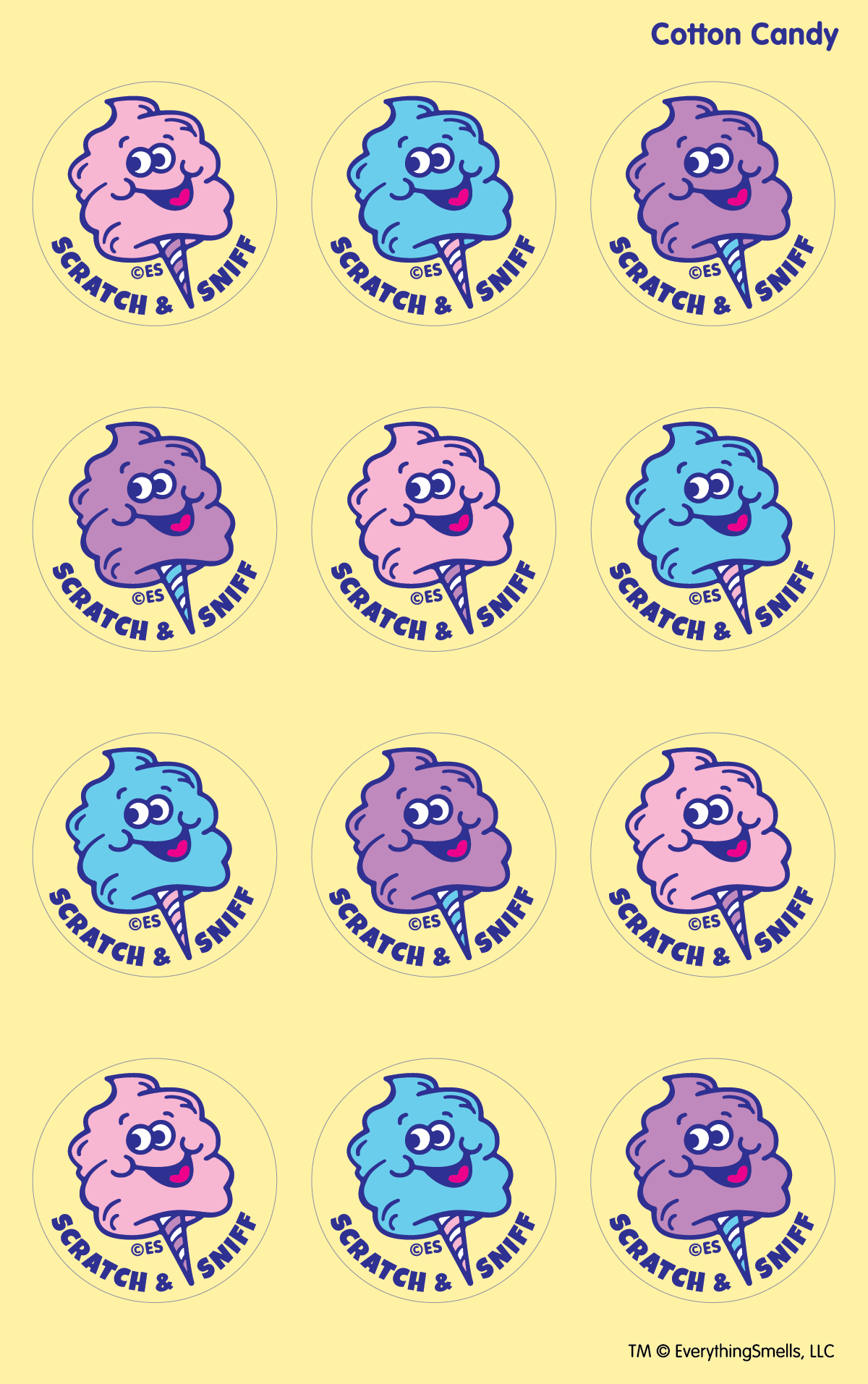 Cotton Candy Scratch & Sniff Stickers