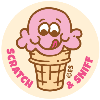 Strawberry Ice Cream EverythingSmells Scratch & Sniff Stickers