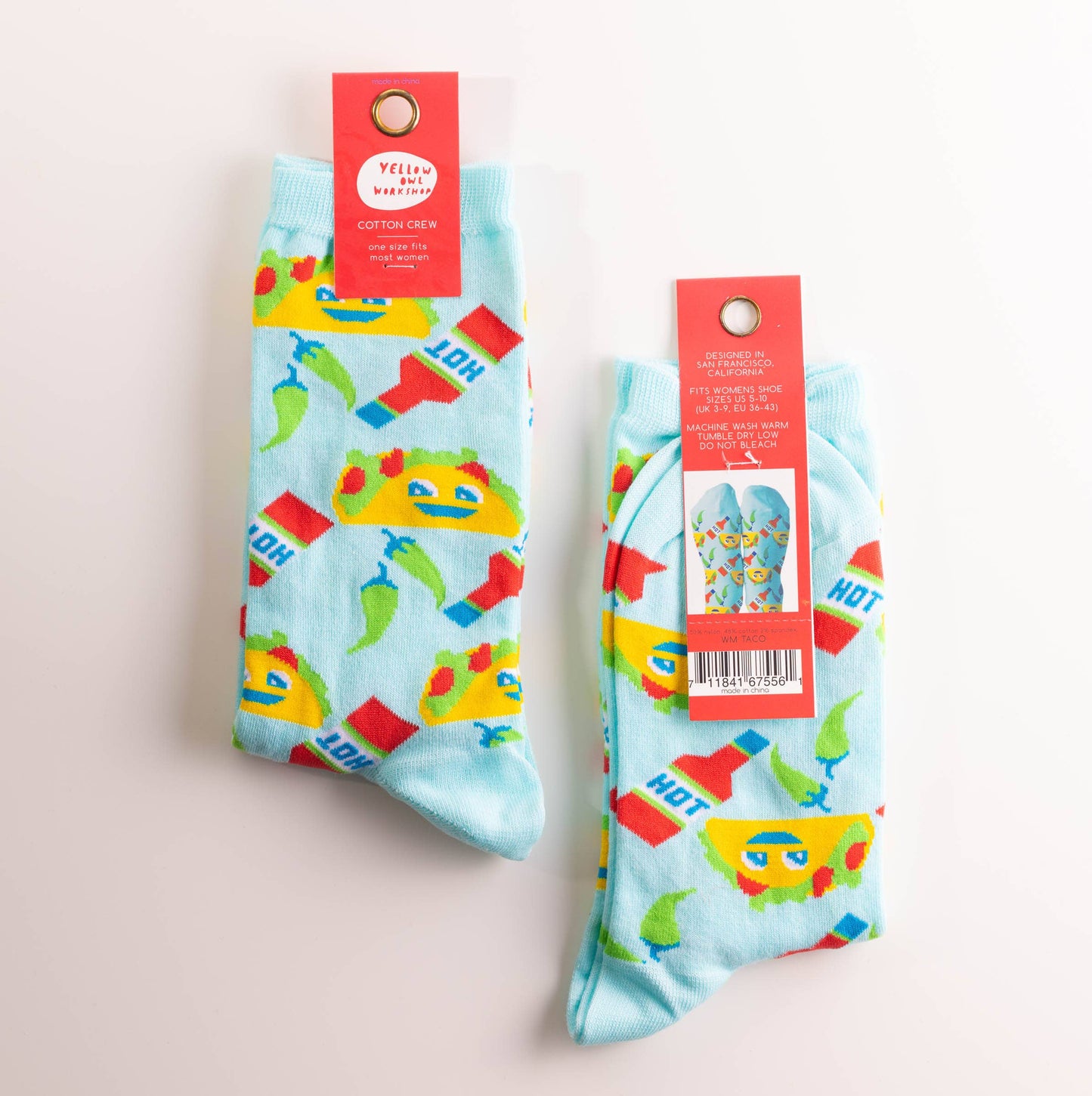 Taco - Small Crew Socks - Foodie Gift