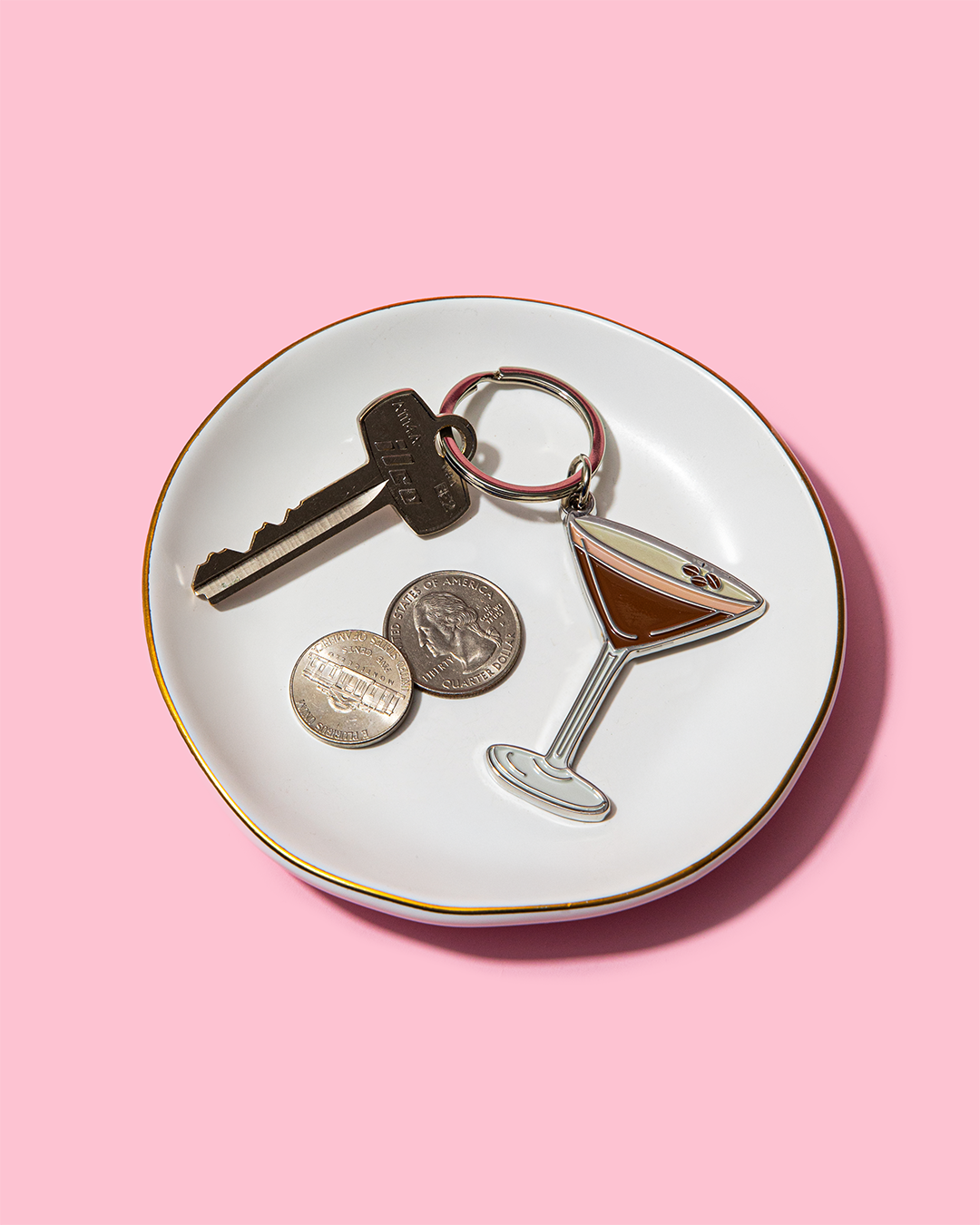 Espresso Martini Enamel Keychain