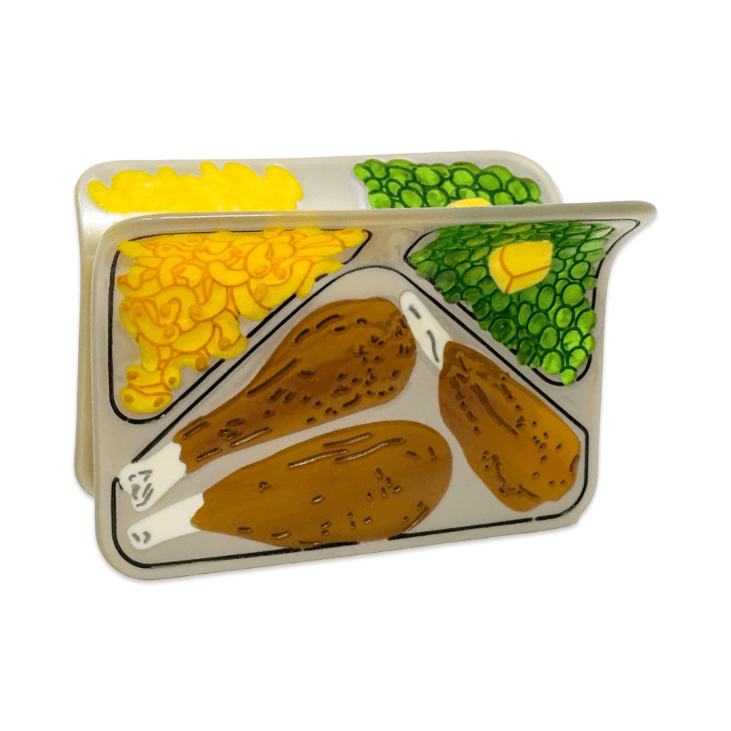 Large TV Dinner Hair Claw Clip