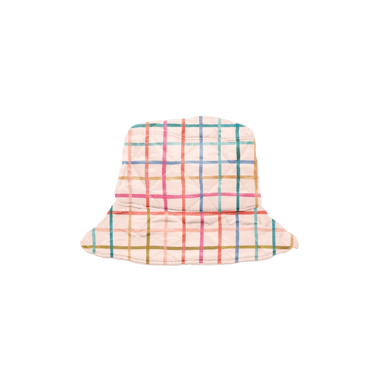 Plaid Puffy Bucket Hat