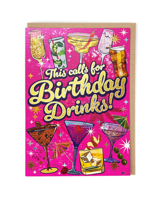 Birthday Drinks Greeting Card